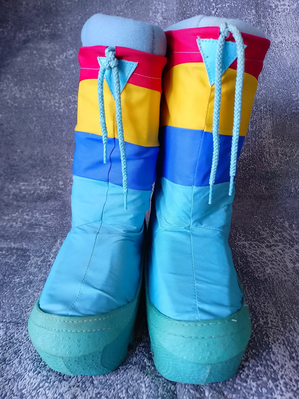 RARE Vintage 1980s Rainbow-striped Moon Boots UNISEX - Picture 8 of 16